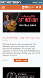 Mobile Screenshot of patmetheny.com